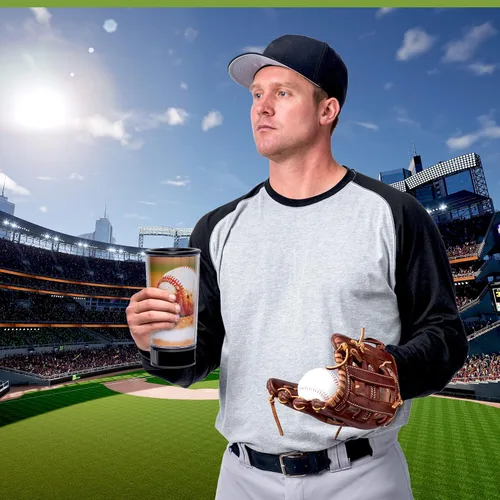 Vista 2 de Spit Bud Baseball #2 The Ultimate Spittoon para masticar – Taza portátil de inmersión y tabaco con tapa, pestaña pop, embudo a prueba de derrames