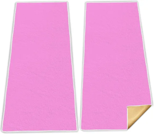 Vista 8 de Toalla de yoga caliente antideslizante, paquete de 2 toallas de yoga gruesas y suaves, absorbentes del sudor, con punto de agarre, 72 x 26 pulgadas