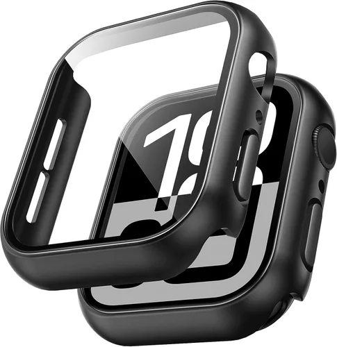 Vista 35 de TAURI - Juego de 2 carcasas rígidas para Apple Watch Series 10 (2024) 46mm, con protector de pantalla de cristal templado PC