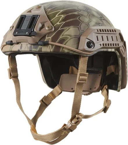 Vista 5 de Lancer Tactical mediano – grande, casco industrial duradero de plástico ABS construido marítimo con adaptador de riel lateral ajustable de 20 mm