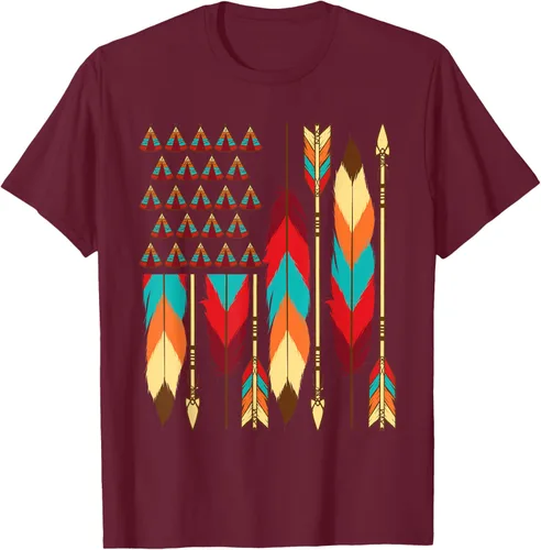 Vista 16 de Native American Bandera - Camiseta de veteranos indígenas del Mes del Orgullo, Negro, S