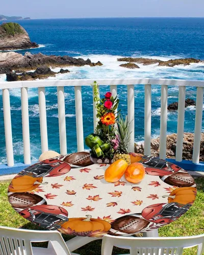 Vista 36 de Mantel Ajustado de Hongos para Mesa Redonda, Cubierta de Mesa de Cocina Botánica Pastoral Floral con Borde Elástico Tela Impermeable, Cubiertas Negro