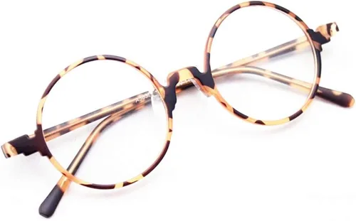 Vista 3 de La lente media redonda de la miopía de la vendimia enmarca las gafas llenas del borde óptico unisex