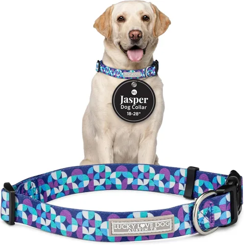Vista 44 de Lucky Love Dog - Collar de perro ajustable con hebilla de fácil clic para los pequeños, duradero y cómodo para perros machos y hembras, collar