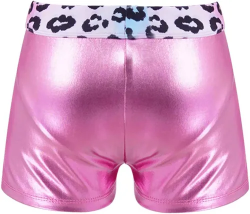 Vista 2 de Moggemol Pantalones cortos de gimnasia para niños y niñas pantalones cortos de gimnasia y baile con teñido anudado pantalones cortos deportivos
