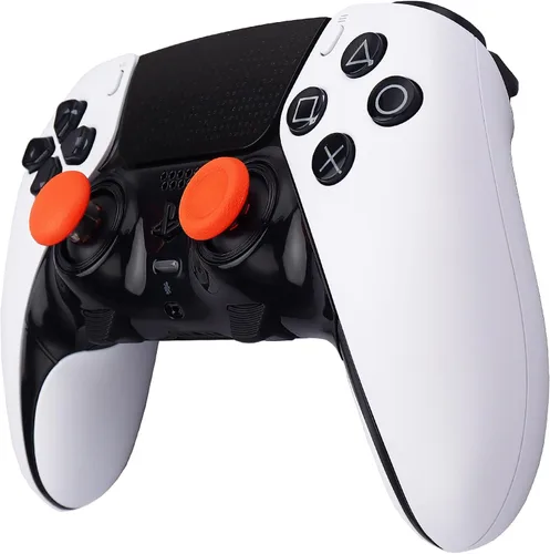 Vista 5 de IKPEK Palancas de repuesto 6 en 1 para controlador de borde PS5, tapas intercambiables naranja transparente para PS5 Edge Controller
