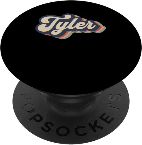 Vista 6 de Mens Retro Vintage Tyler Name Personalized PopSockets MagSafe PopGrip for iPhone