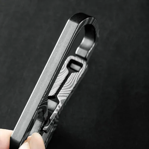 Vista 5 de MASALONG MK06 Titanium Quick Release Llavero Duty Llavero Gancho Durable Integrado Spring Clip Llavero