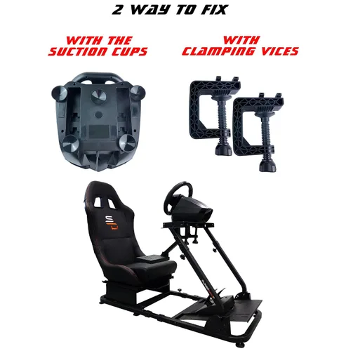 Vista 5 de Superdrive - GS850-X racing steering wheel with manual shifter, 3 pedals, paddle shifters for Xbox Serie XS, PS4, Xbox One, (programmable)
