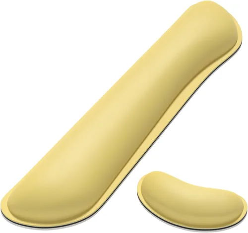 Vista 14 de Dapesuom Reposamuñecas para ratón, soporte ergonómico de espuma viscoelástica para muñeca de ratón, almohadilla de descanso para mano de cuero tipo