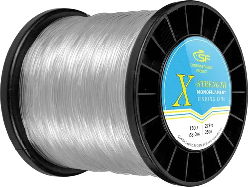 Vista 11 de SF - Línea de pesca monofilamento premium, carrete X-Strong de nailon mono material, línea líder para agua salada y agua dulce