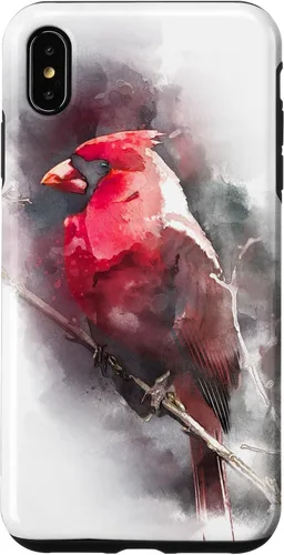 Vista 11 de Beautiful Watercolor Red Cardinal Bird Watching Animal Gift Case for iPhone 17