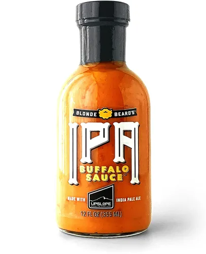 Vista 16 de Salsa de búfalo IPA, fabricada con mantequilla, totalmente natural, vegetariana, fabricada con cerveza Upslope India Pale Ale (media galón 64 onzas)
