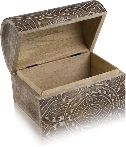 Vista 4 de Grandes ideas de regalo de cumpleaños, caja de joyería decorativa hecha a mano, caja del tesoro, organizador de joyas, caja de recuerdos, caja