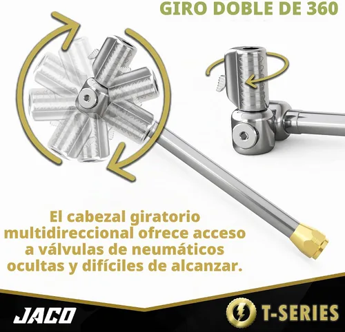 Vista 4 de JACO Lightning T-Series Portabrocas de aire para neumáticos - 1/4" F-NPT (Flujo abierto)