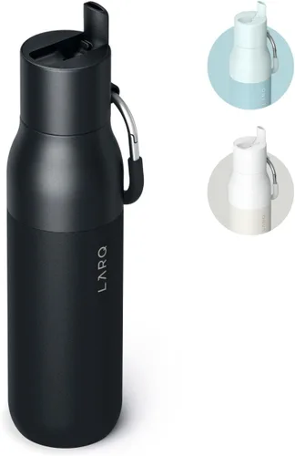 Vista 10 de LARQ Botella con Tapa Flip Top de 17 oz - Botella de Agua Reutilizable y Aislada de Acero Inoxidable con Popote Sin BPA Para Deportes, Gimnasio