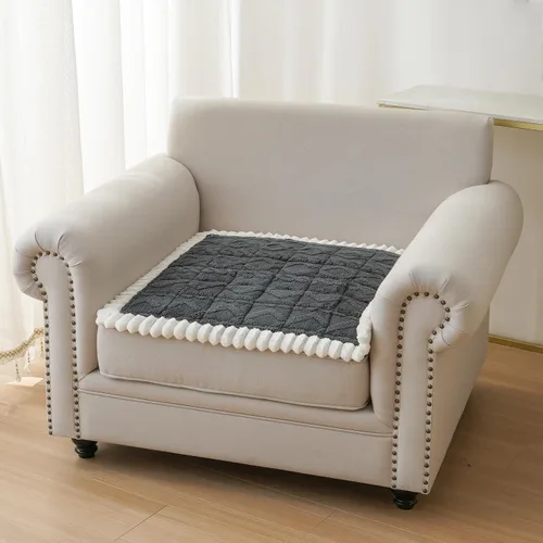Vista 8 de Fundas de Reposabrazos de Sofá Antideslizantes, Funda Lavable de Respaldo de Sillón Suave, Fundas Gruesas y Peludas para Reposabrazos de Sofá