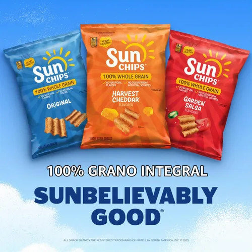 Vista 6 de SunChips Aperitivos muticereal con sabor Harvest Cheddar (cheddar auténtico), 7 oz