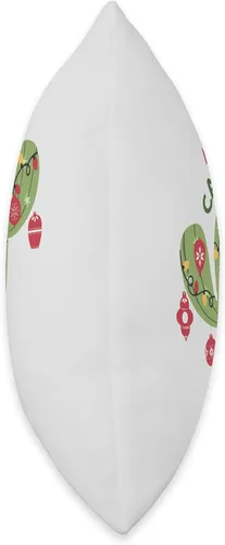 Vista 2 de jovy fits Merry Cactmas Divertido cactus feo de Navidad Almohada de regalo novedosa, 16 x 16 pulgadas, multicolor