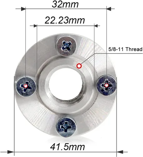 Vista 2 de 2 unids montaje adaptador brida 5/8 "-11 rosca para herramientas eléctricas piezas de repuesto de aluminio brida tuerca