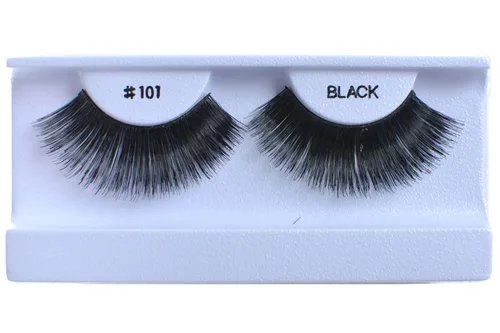 Vista 33 de 100 pares de pestañas postizas 100% cabello humano negro natural #412