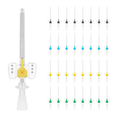 Vista 8 de Catéter IV con alas y puerto de inyección Catéteres IV Cánula IV estéril con aguja BD Instaflash para animales (14G, 5pcs)