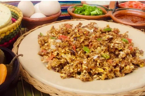 Vista 5 de Machacado Carne Seca De Res Machaca de Carne Rallada Jerky 2 oz