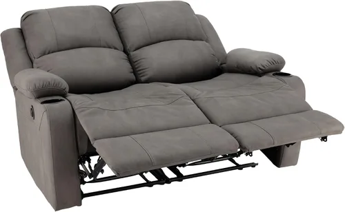 Vista 4 de Camper Comfort Asientos reclinables de pared de 58 pulgadas Sofá reclinable doble Sofá RV Asientos de teatro Muebles