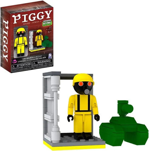 Vista 4 de PIGGY - Juego de figuras Badgy Buildable - Juego de ladrillos de construcción Badgy Serie 1 - Incluye DLC