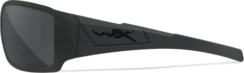 Vista 4 de Wiley X Twisted Black Ops lentes de sol con lentes color gris ahumado, color negro mate
