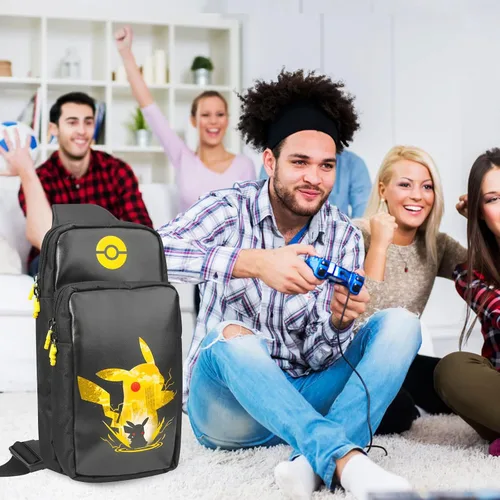 Vista 8 de Tangaroa Bolsa de interruptor para SwitchSwitch OLED - Accesorios de interruptor Bolsa cruzada de viaje - Mochila portátil (oscuro)