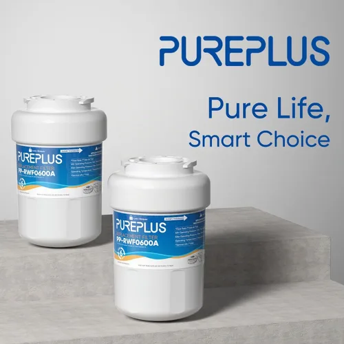 Vista 9 de PUREPLUS Filtro de agua para refrigerador RWF0600A para GE MWF, paquete