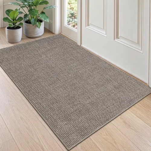 Vista 14 de DEXI Tapete delgado para puerta de entrada interior, 24 x 36 pulgadas Beige
