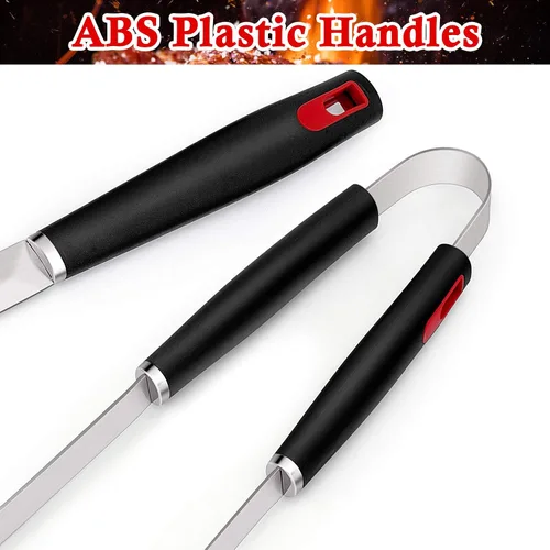 Vista 2 de HaSteeL Juego de 7 accesorios para parrilla de barbacoa, juego de herramientas de parrilla de acero inoxidable con bolsa de almacenamiento, espátula