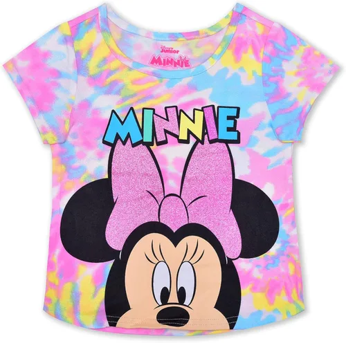 Vista 2 de Disney Minnie Mouse - Conjunto de camiseta y pantalones cortos para niñas, niños pequeños y pequeños, multicolor