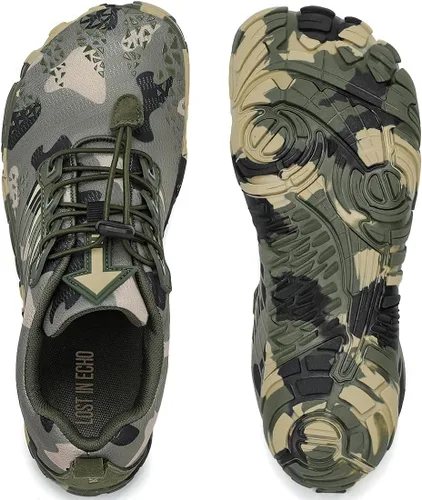 Vista 4 de Kricely Zapatos minimalistas para hombre, zapatos de entrenamiento con puntera ancha, suela cero caída