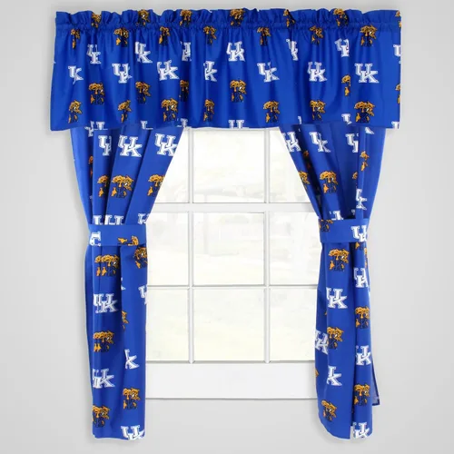 Vista 3 de College Covers Everything Comfy Kentucky Wildcats - Juego de paneles de cortina, 2 paneles, 2 alzapaños a juego, 42 pulgadas de ancho por 63