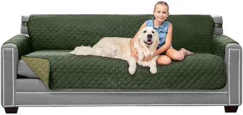 Vista 88 de Sofa Shield - Funda para sofá Loveseat con correa patentada, protector de cojín, funda reversible diseñada en EE. UU. resistente a manchas