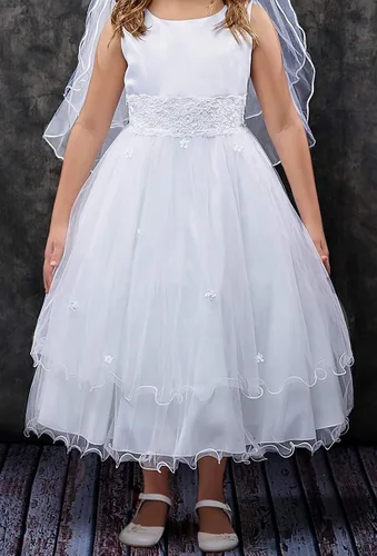 Vista 4 de BNY Corner Elegante vestido de novia de primera comunión vestido de niña de las flores
