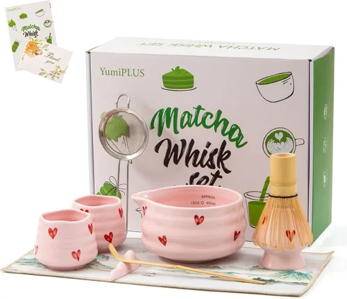 Vista 11 de Juego de 9 piezas de matcha con batidor de bambú, gris retro