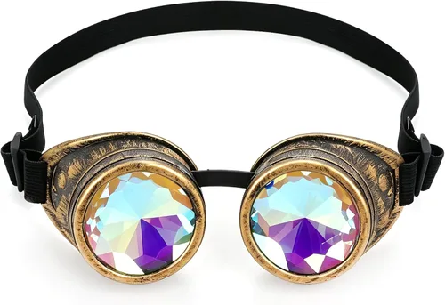 Vista 7 de OhMill Steampunk Goggles Vintage Retro Gothic Cosplay Goggles for Halloween Silvery