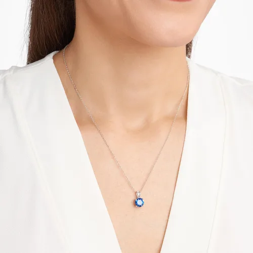 Vista 14 de Amazon Essentials Collar con colgante de piedra natal de corte redondo de plata de ley de 18 pulgadas (anteriormente colección Amazon)