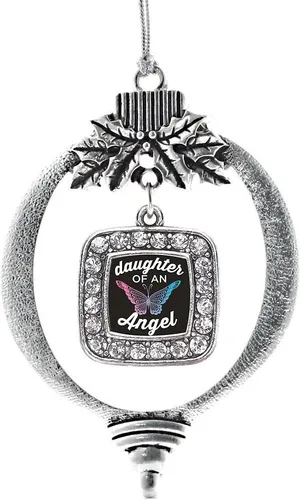 Vista 54 de Inspired Silver - Bon Voyage Cruise Ship Charm Ornamento – Adornos navideños cuadrados de plata con joyas de circonita cúbica