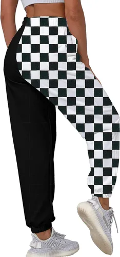 Vista 2 de TSMNZMU Pantalones de mujer de pierna ancha góticos, pantalones punk coreanos, pantalones negros, pantalones de yoga Harajuku
