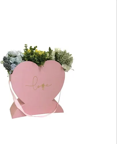 Vista 2 de Caja Abierta con Forma de Corazón (Negro)