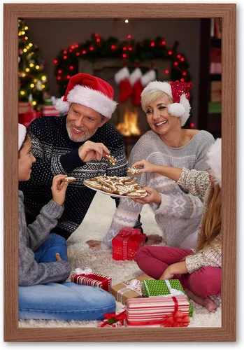Vista 31 de Impresiones de lienzo personalizadas enmarcadas con tus fotos, impresión personalizada de foto a lienzo, regalos para parejas, amigos, familia, Negro