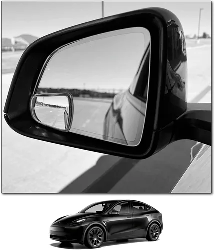 Vista 9 de Espejos de Punto Ciego - Compatible con Tesla Model 3 - Vista Extendida - Contorno Personalizado - Convexo - Negro - Juego de 2 Piezas