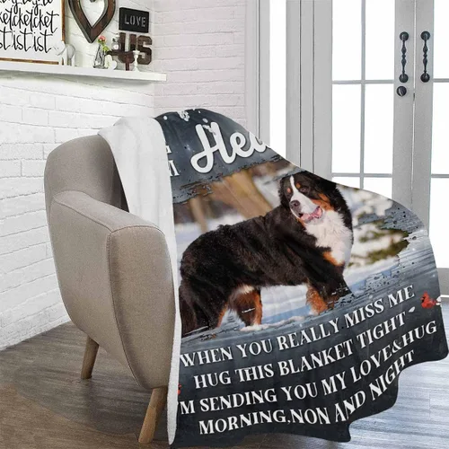 Vista 3 de Artsadd Manta conmemorativa personalizada con fotos para la pérdida de perros y gatos, manta conmemorativa personalizada, regalos de memoria amorosa