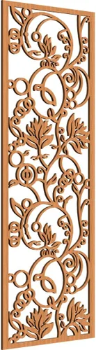 Vista 179 de Caspian Paneles de pared de madera con calado decorativo perforado, 9 3/8 pulgadas de ancho x 24 3/8 pulgadas de alto x 1/4 de alto, cereza