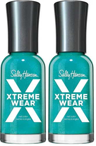 Vista 170 de Sally Hansen Xtreme Wear Esmalte de uñas sin rayas, acabado brillante, duradero, resistente a las astillas, transparente, color de uñas plateado 130